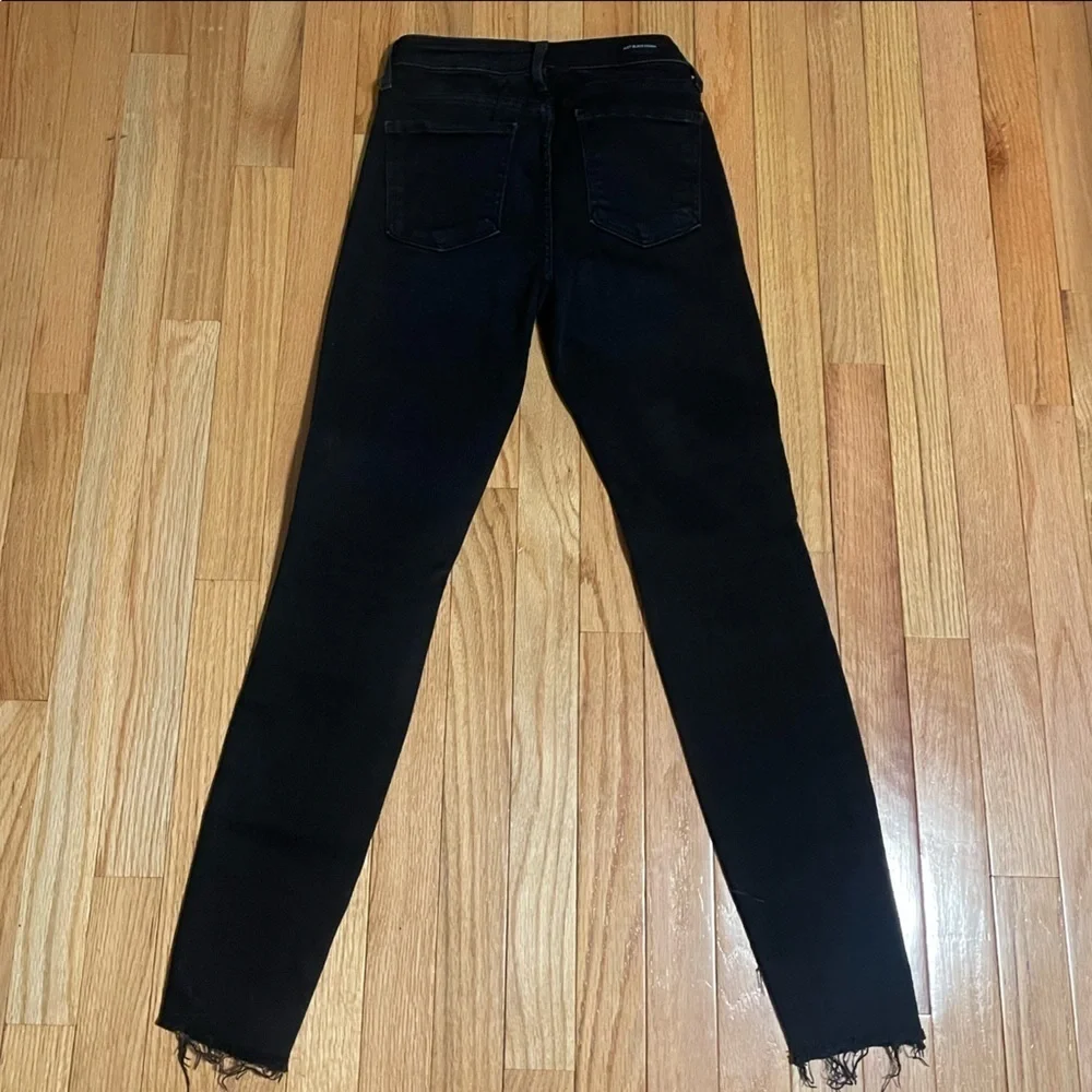 Just Black Denim Black Ripped Skinny Jeans Size 26